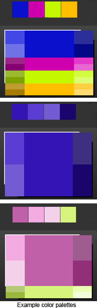 Example color palettes