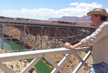 Michael Baum at Navajo Bridge AZ--Photo by Patrice Rhoades-Baum