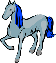 Horse-blue